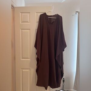 Majestic Brown Kaftan Abaya Butterfly sleeves